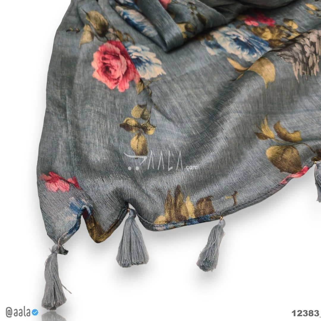 Printed-Crush Silk Blend Dupatta-32-Inches PRINTED 2.25-Metres 