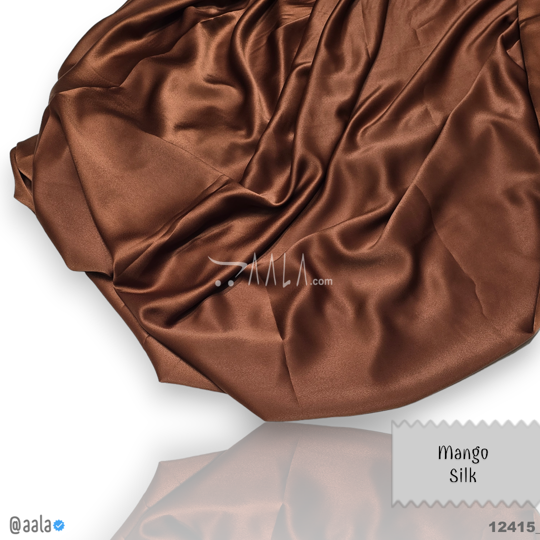 Mango Silk Poly-ester 58-Inches BROWN Per-Metre #12415