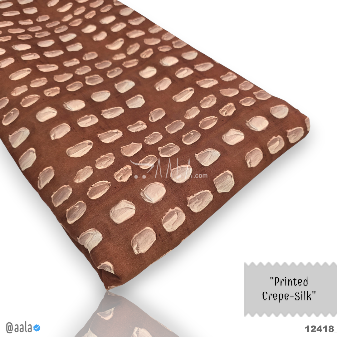 Printed-Silk Crepe Blend 44-Inches PRINTED Per-Metre #12418
