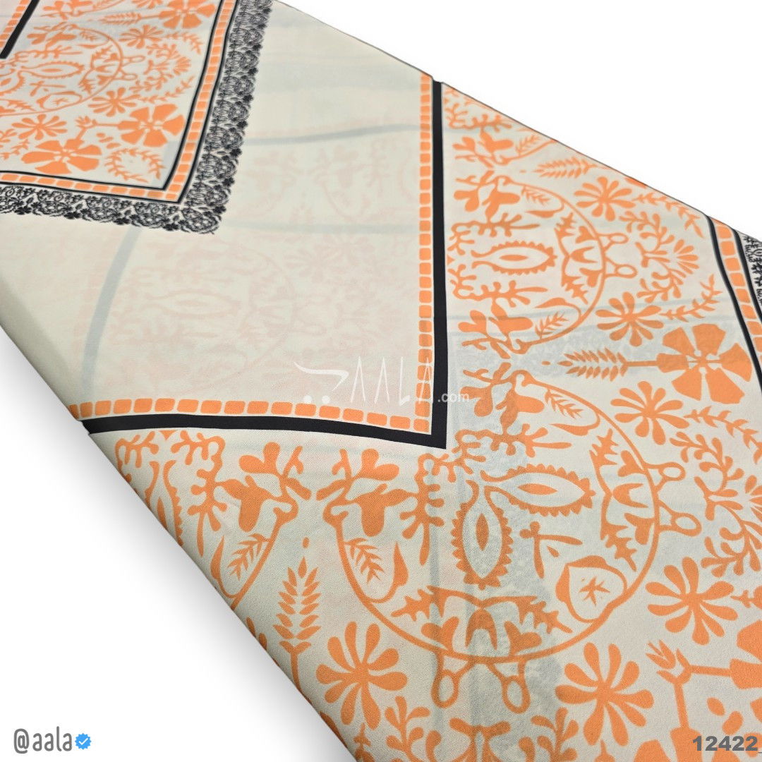 Printed-Silk Crepe Blend 44-Inches PRINTED Per-Metre #12422