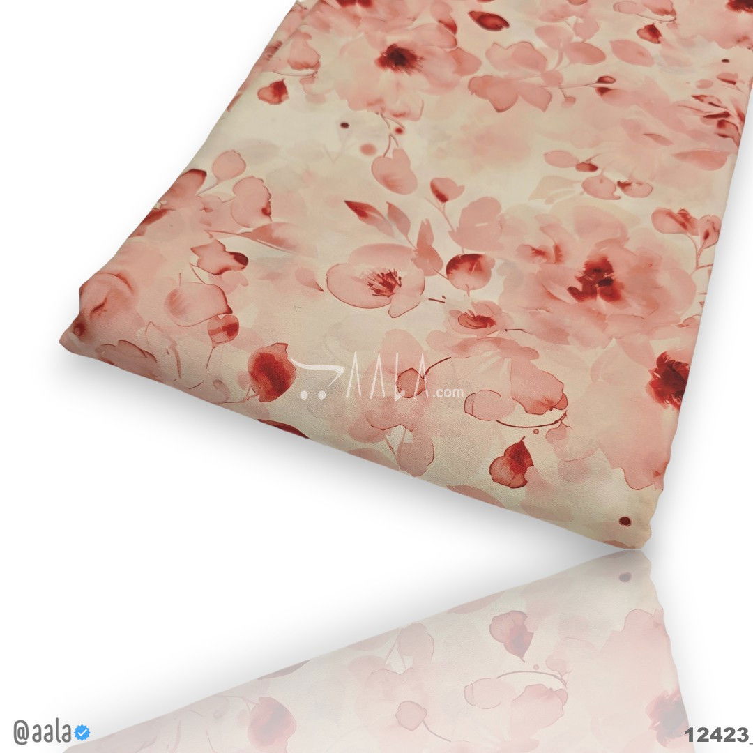 Printed-Silk Crepe Blend 44-Inches PRINTED Per-Metre #12423