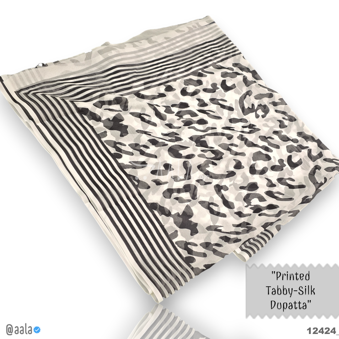 Printed-Tabby Chiffon Blend Dupatta-32-Inches PRINTED 2.25-Metres #12424