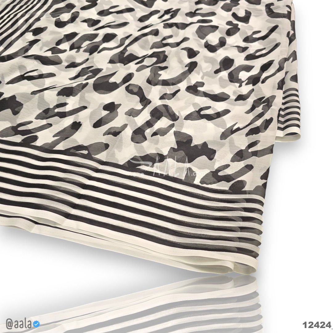 Printed-Tabby Chiffon Blend Dupatta-32-Inches PRINTED 2.25-Metres #12424