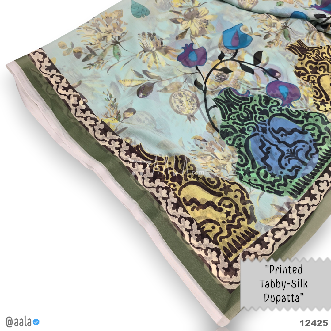 Printed-Tabby Chiffon Blend Dupatta-32-Inches PRINTED 2.25-Metres 