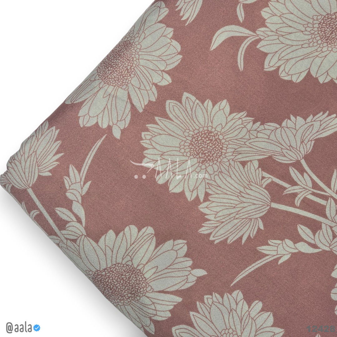 Printed-Silk Crepe Blend 44-Inches PRINTED Per-Metre #12428
