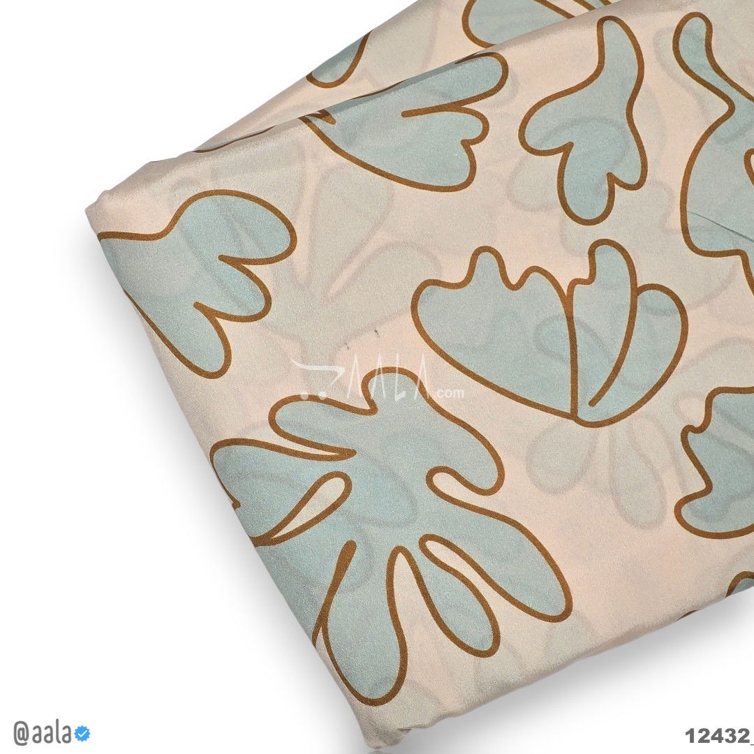 Printed-Silk Crepe Blend 44-Inches PRINTED Per-Metre #12432
