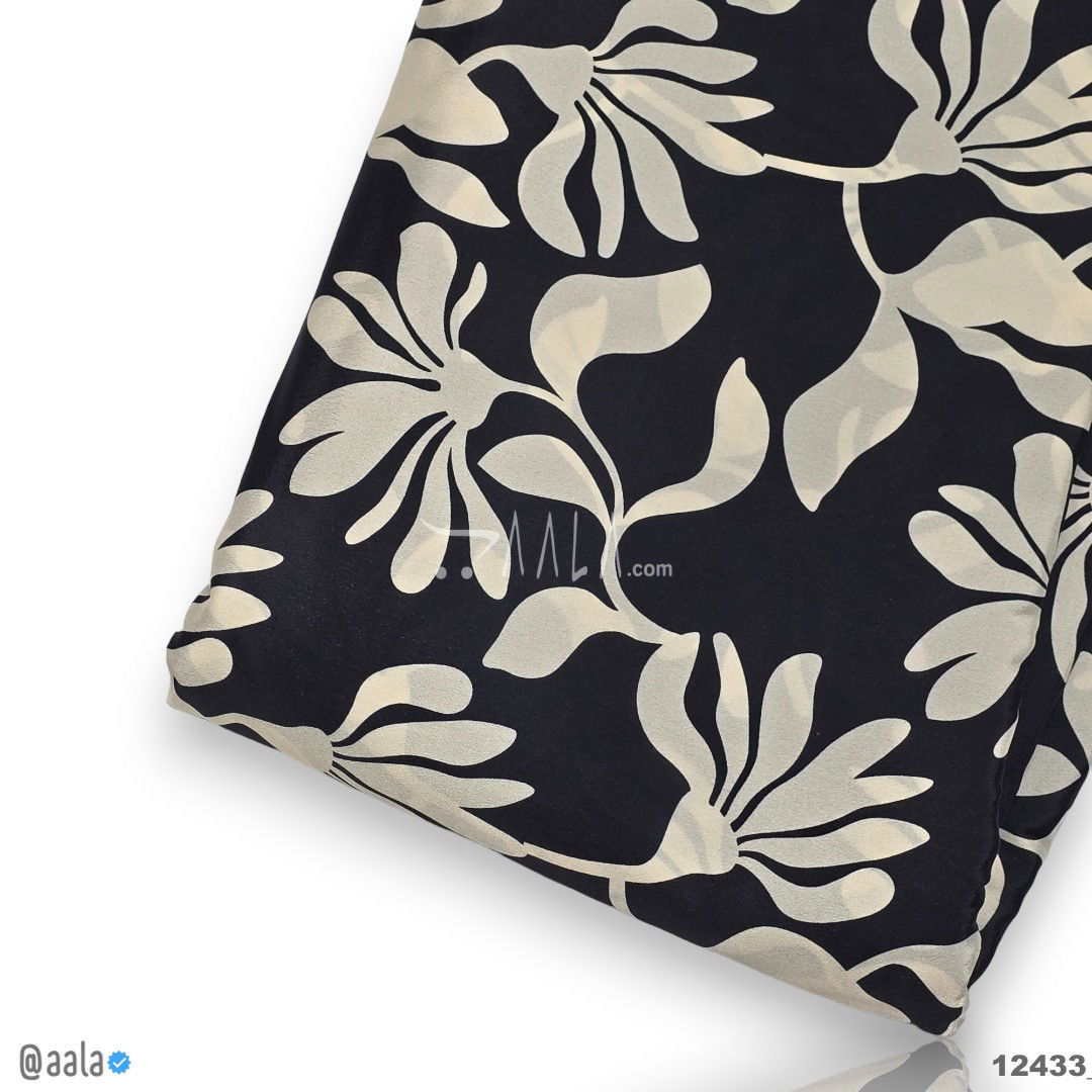Printed-Silk Crepe Blend 44-Inches PRINTED Per-Metre #12433