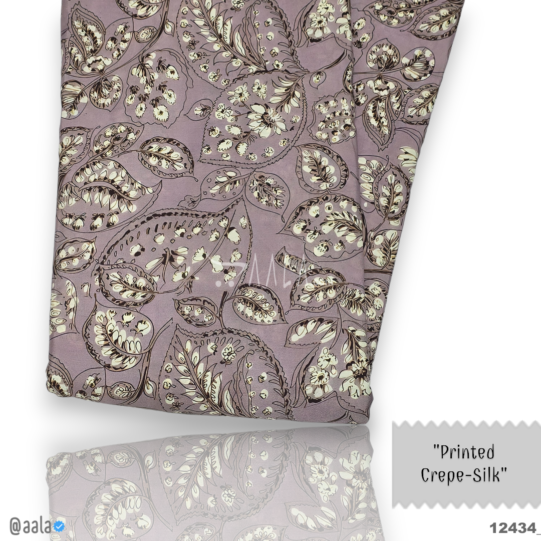 Printed-Silk Crepe Poly-ester 44-Inches PRINTED Per-Metre #12434