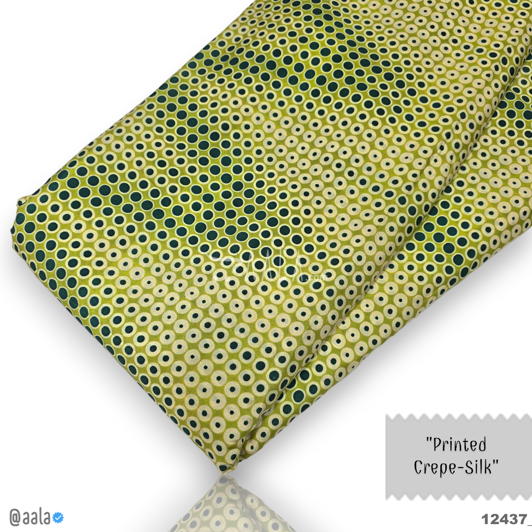 Printed-Silk Crepe Blend 44-Inches PRINTED Per-Metre #12437