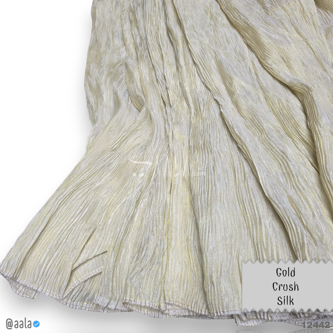 Gold-Crush Silk Blend 44-Inches DYEABLE Per-Metre 