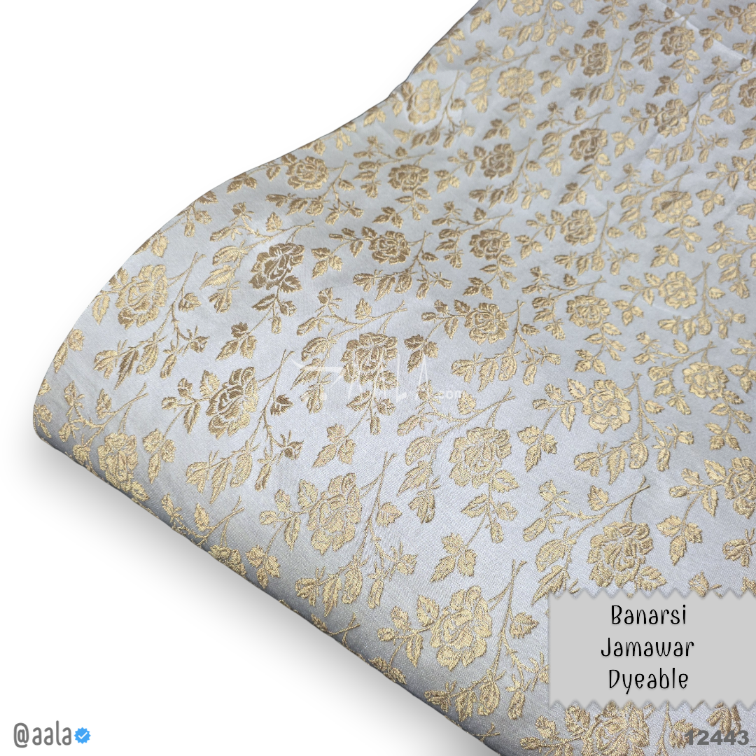 Banarsi Jamawar Viscose 44-Inches DYEABLE Per-Metre #12443