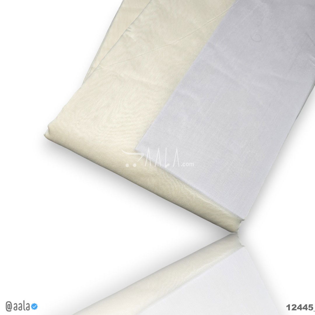60-Grams Chanderi Silk 44-Inches DYEABLE Per-Metre #12445