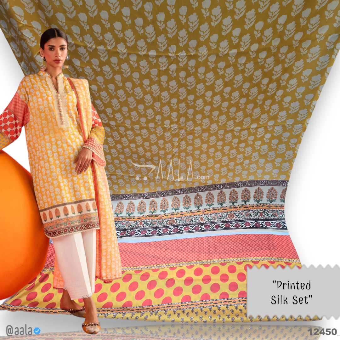 Printed Silk Blend 44-Inches PRINTED Per-Pc #12450