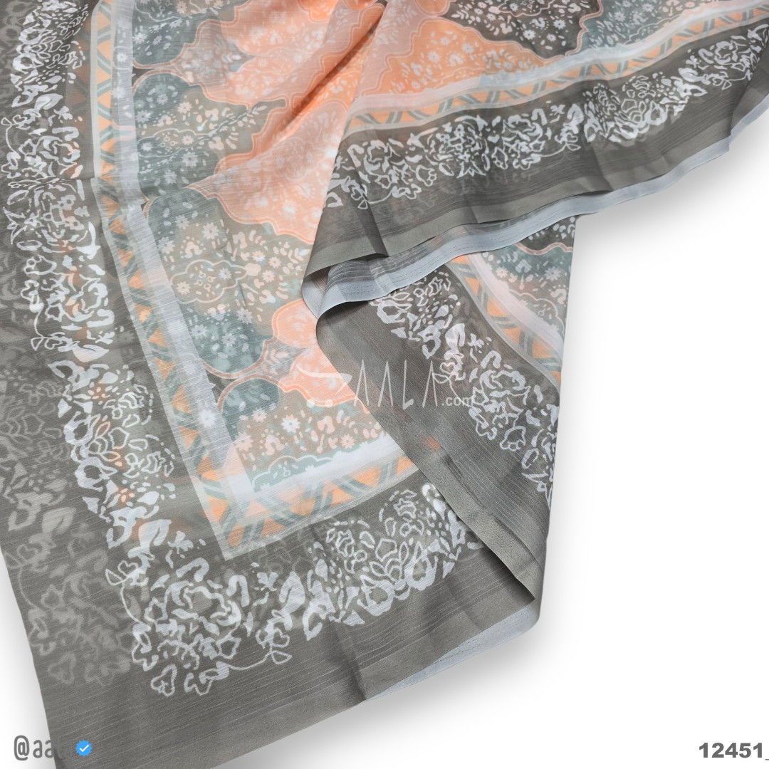 Printed-Tabby Chiffon Blend Dupatta-32-Inches PRINTED 2.25-Metres 
