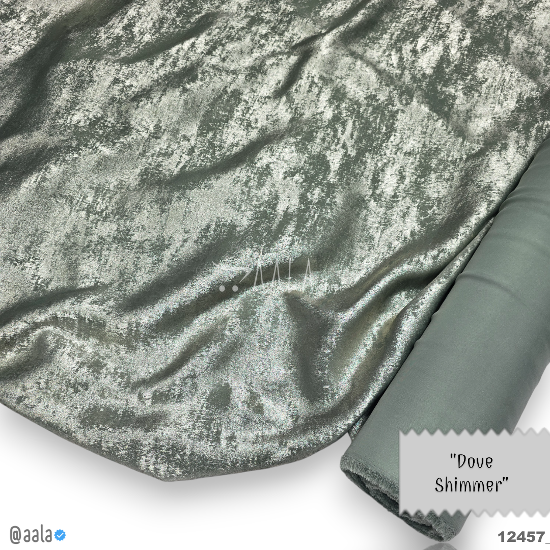 Dove-Shimmer Velvet Blend 58-Inches GREEN Per-Metre #12457