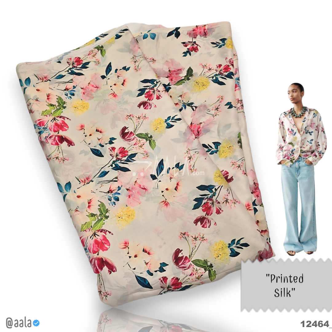 Printed Silk Blend 44-Inches PRINTED Per-Metre #12464