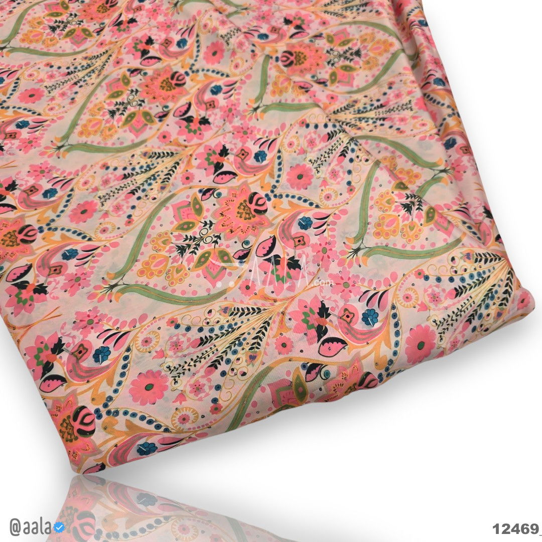 Printed Silk Blend 44-Inches PRINTED Per-Metre #12469