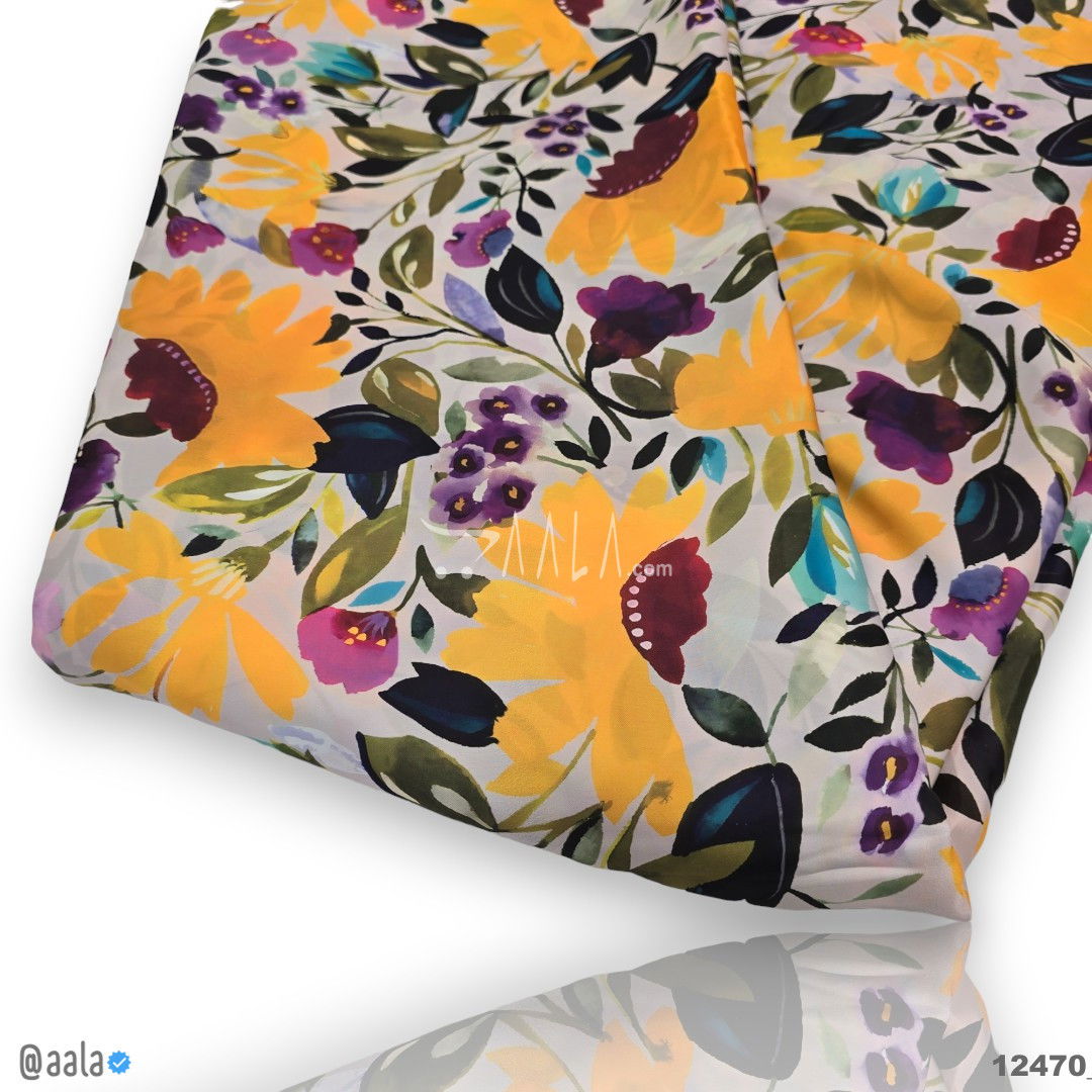 Printed Silk Blend 44-Inches PRINTED Per-Metre #12470