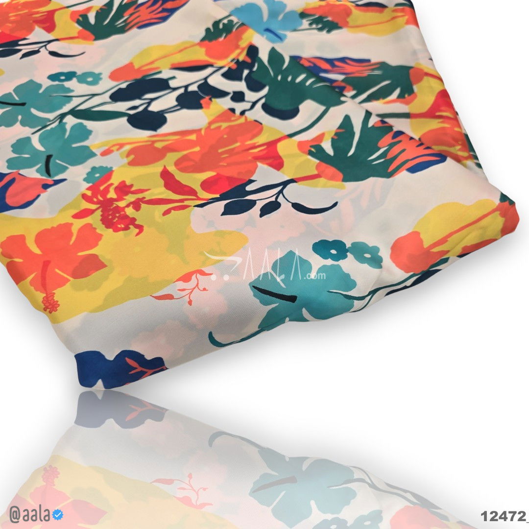 Printed Silk Blend 44-Inches PRINTED Per-Metre #12472