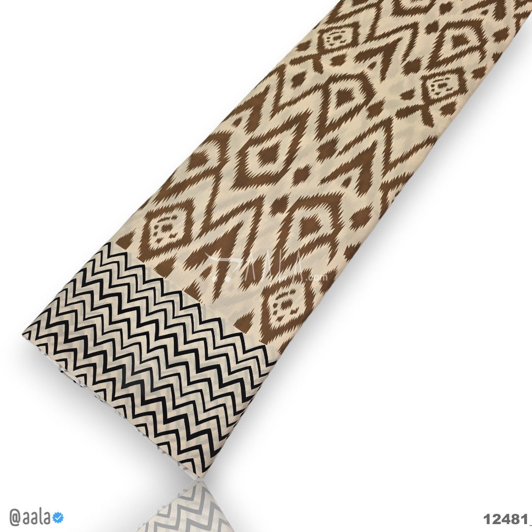 Printed-Crepe Silk Blend 44-Inches PRINTED Per-Metre #12481