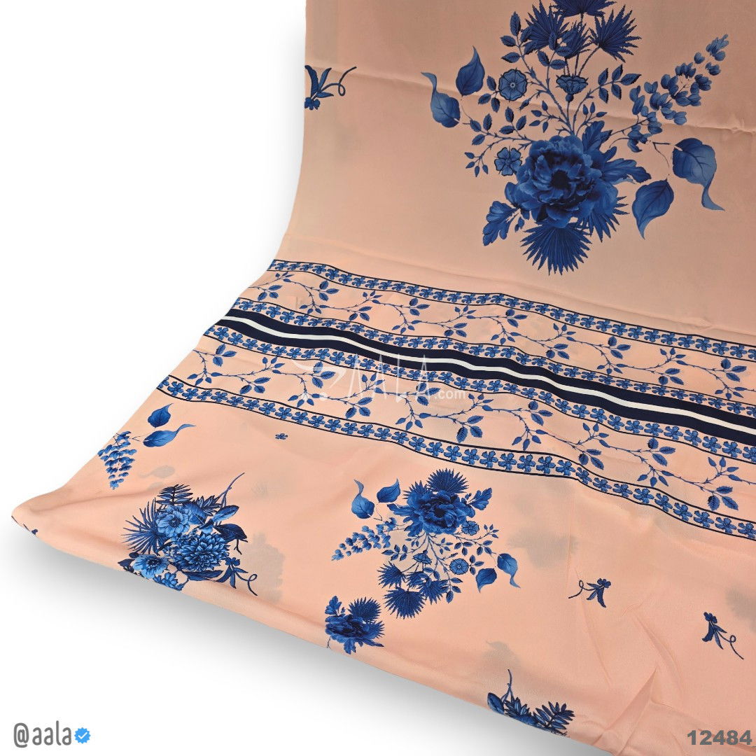 Printed-Crepe Silk Blend 44-Inches PRINTED Per-Pc #12484