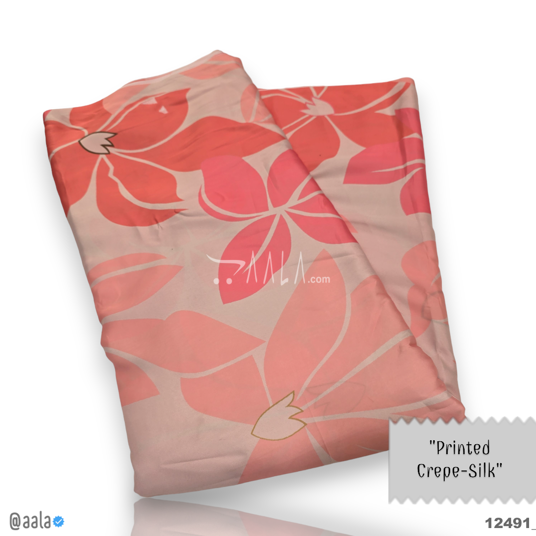 Printed Silk Blend 44-Inches PRINTED Per-Metre #12491