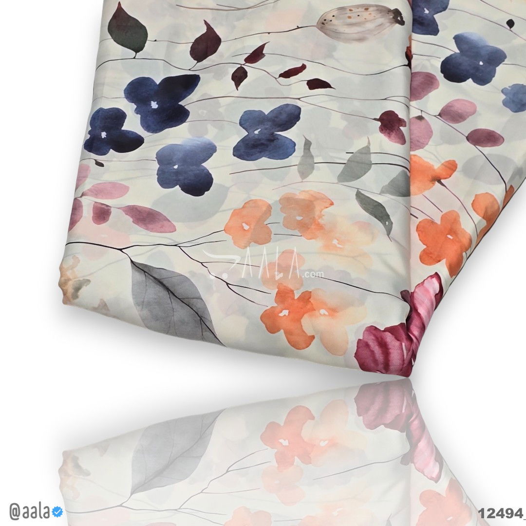 Printed Silk Blend 44-Inches PRINTED Per-Metre #12494