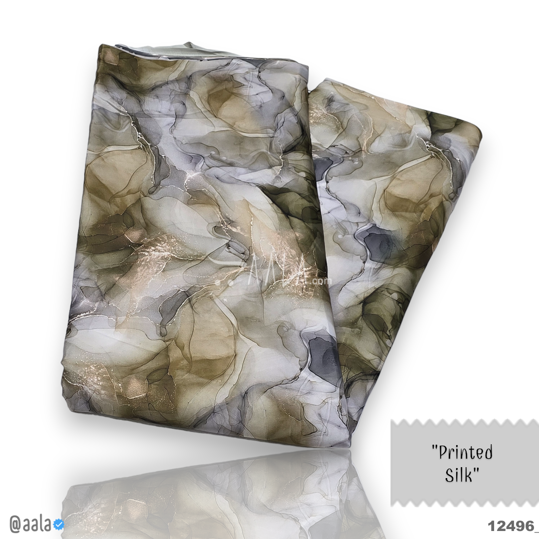 Printed Silk Blend 44-Inches PRINTED Per-Metre #12496
