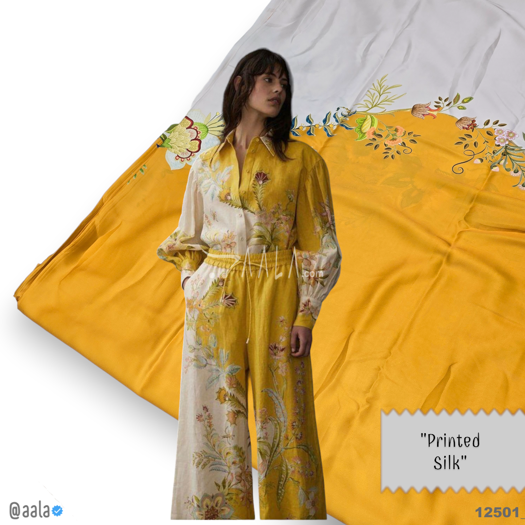 Printed Silk Blend 44-Inches PRINTED Per-Metre #12501