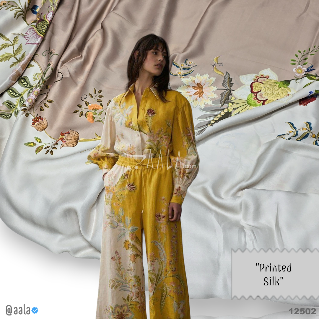 Printed Silk Blend 44-Inches PRINTED Per-Metre #12502
