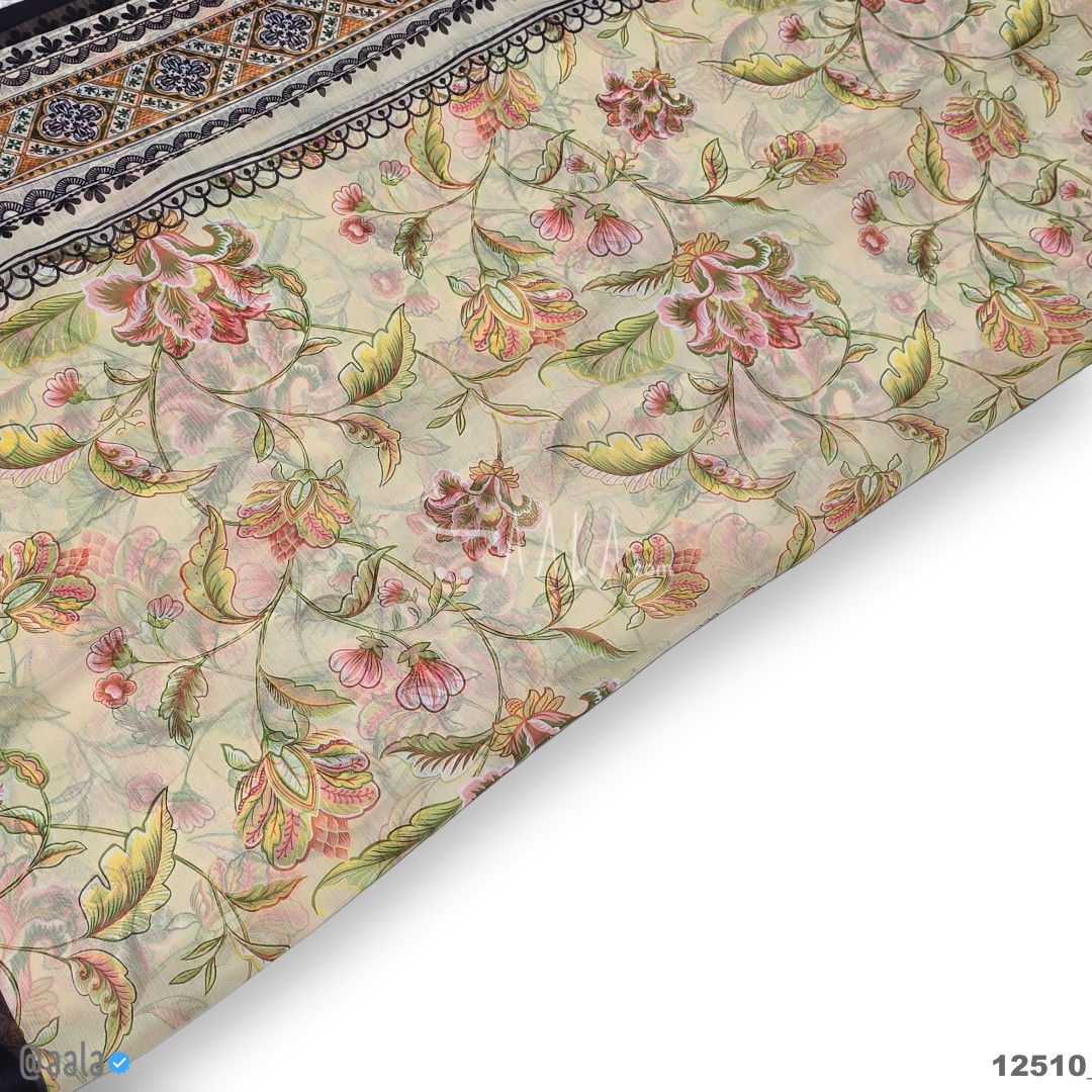Printed-Tabby Chiffon Blend Dupatta-32-Inches PRINTED 2.25-Metres #12510