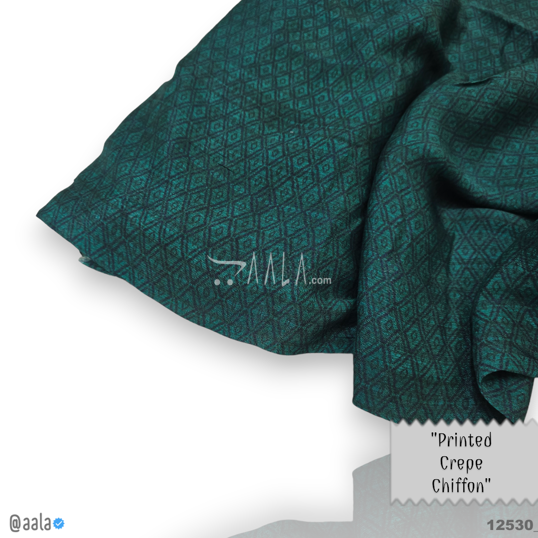Printed-Crepe Chiffon Blend 44-Inches PRINTED Per-Metre #12530