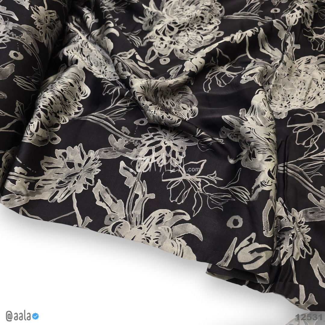 Printed-Modal Silk Viscose 44-Inches PRINTED Per-Metre #12531