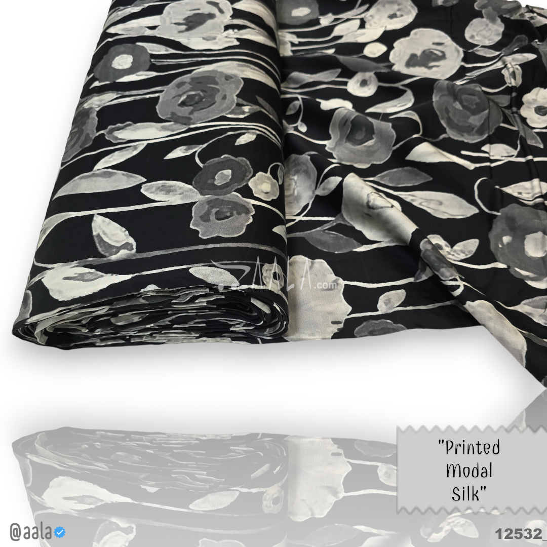 Printed-Modal Silk Viscose 44-Inches PRINTED Per-Metre 