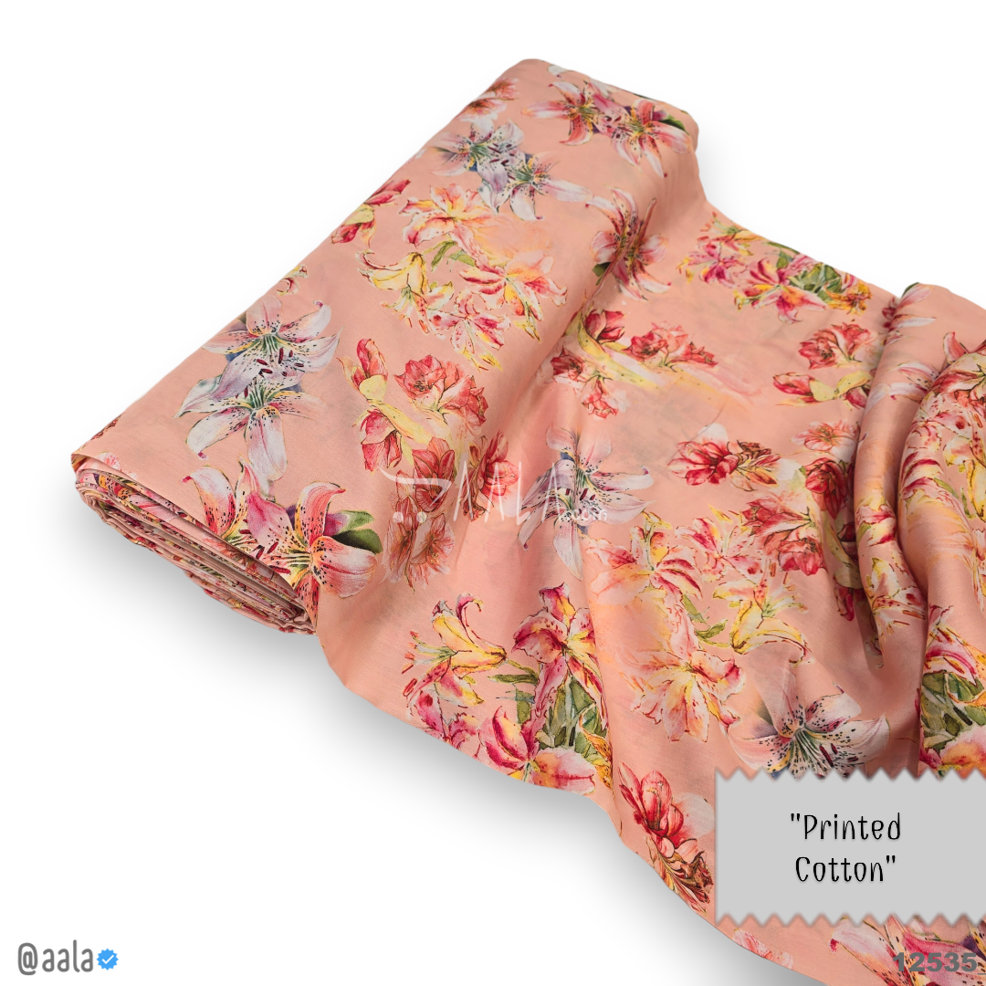 Printed Cotton Cotton 44-Inches PRINTED Per-Metre #12535