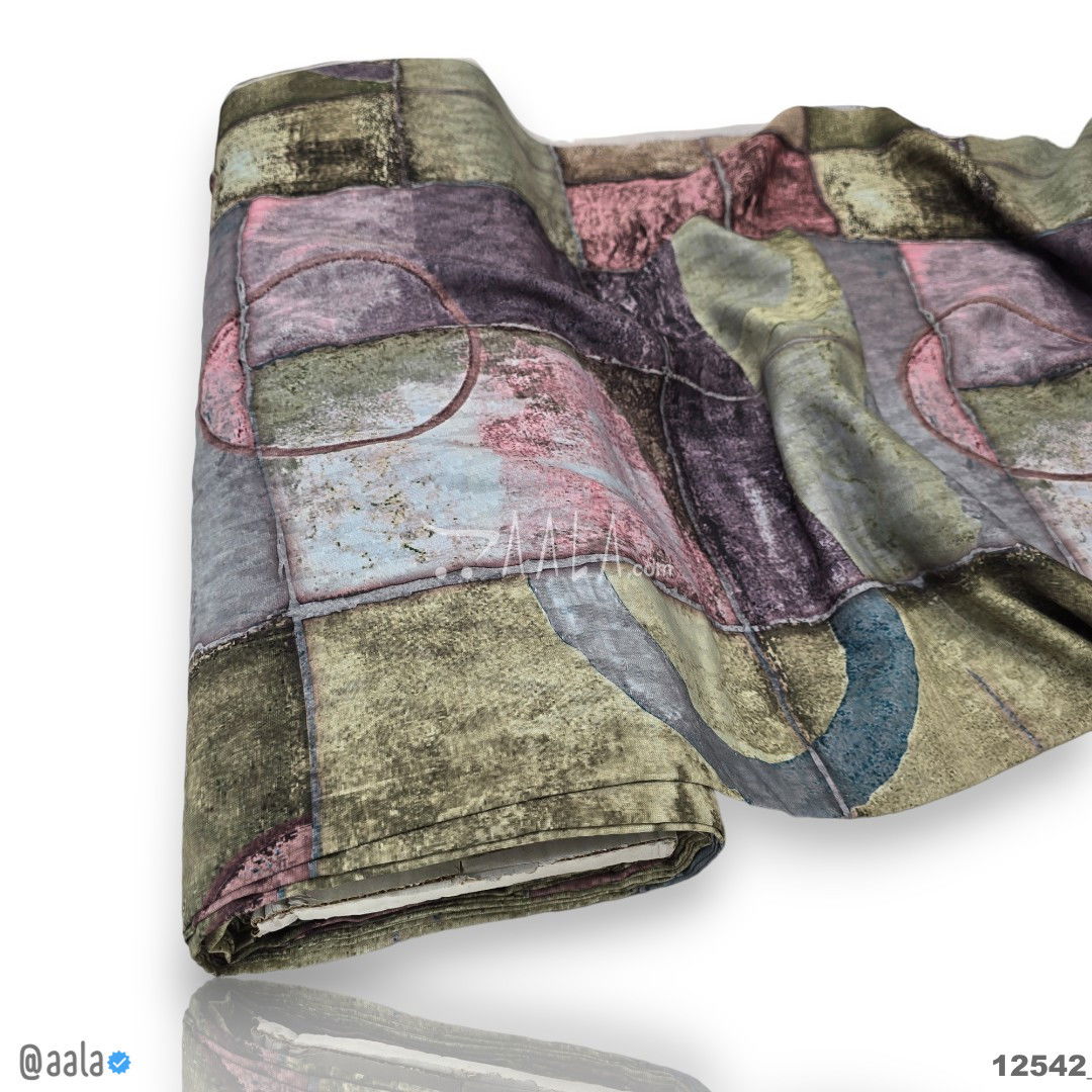 Printed-Jacquard Cotton Cotton 44-Inches PRINTED Per-Metre #12542