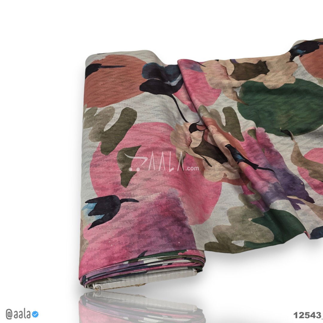 Printed-Jacquard Cotton Cotton 44-Inches PRINTED Per-Metre #12543