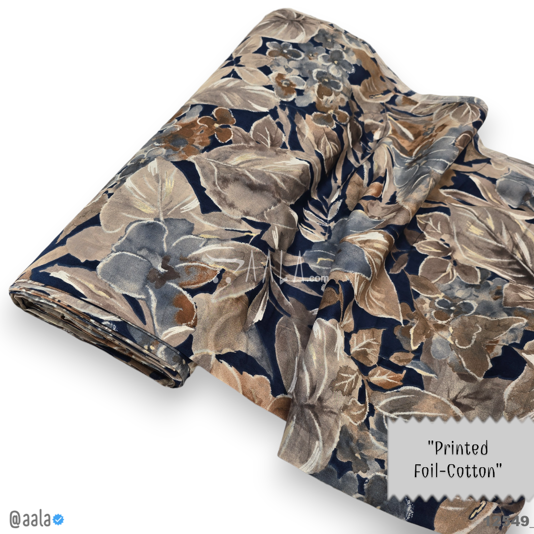 Printed-Foil Cotton Cotton 44-Inches PRINTED Per-Metre #12549