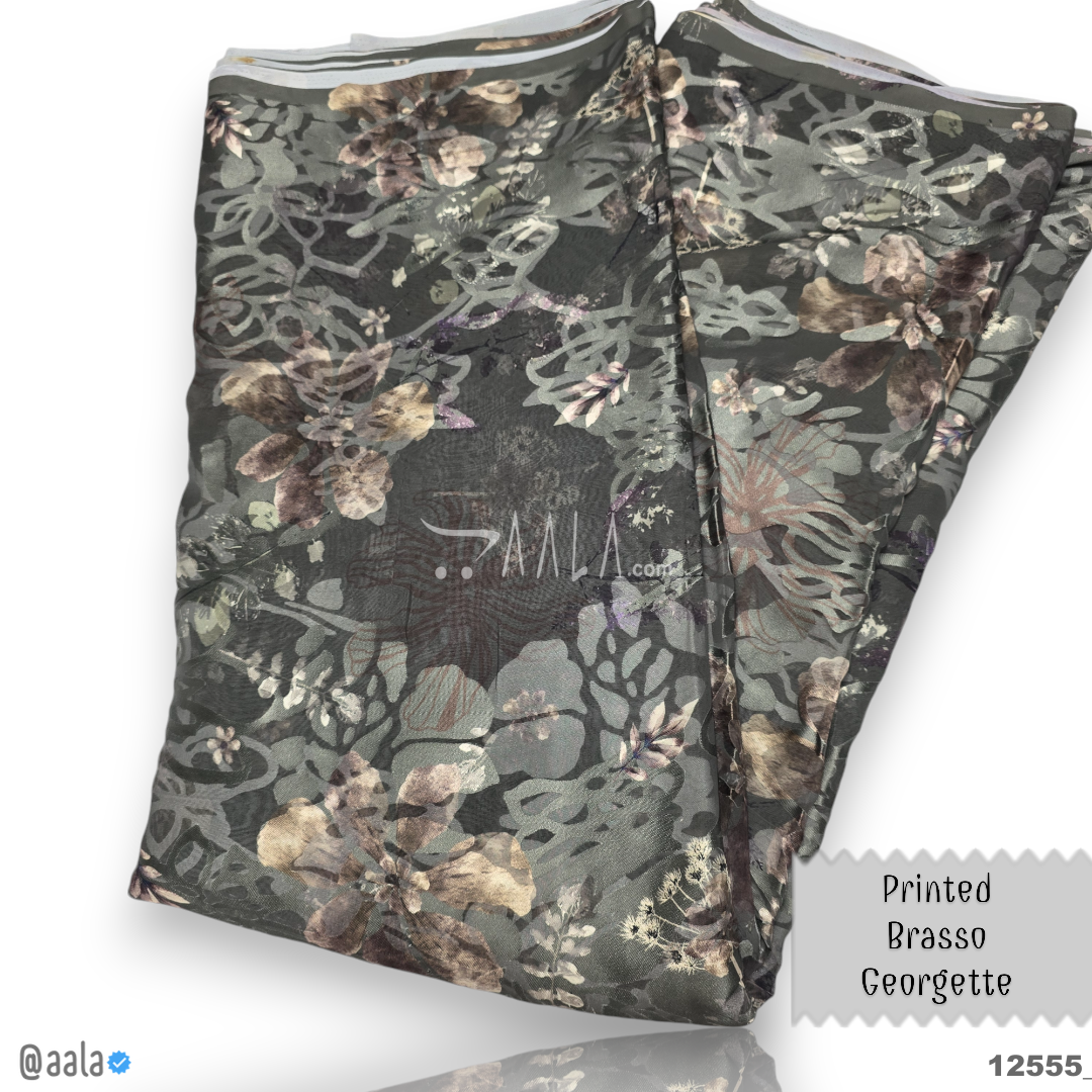 Printed-Brasso Georgette Blend 44-Inches PRINTED Per-Metre #12555