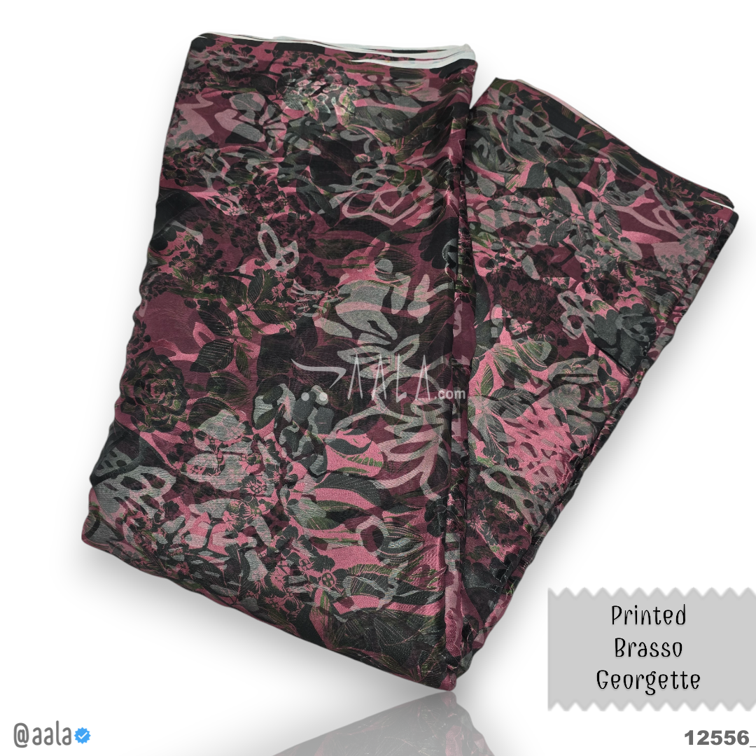 Printed-Brasso Georgette Blend 44-Inches PRINTED Per-Metre #12556