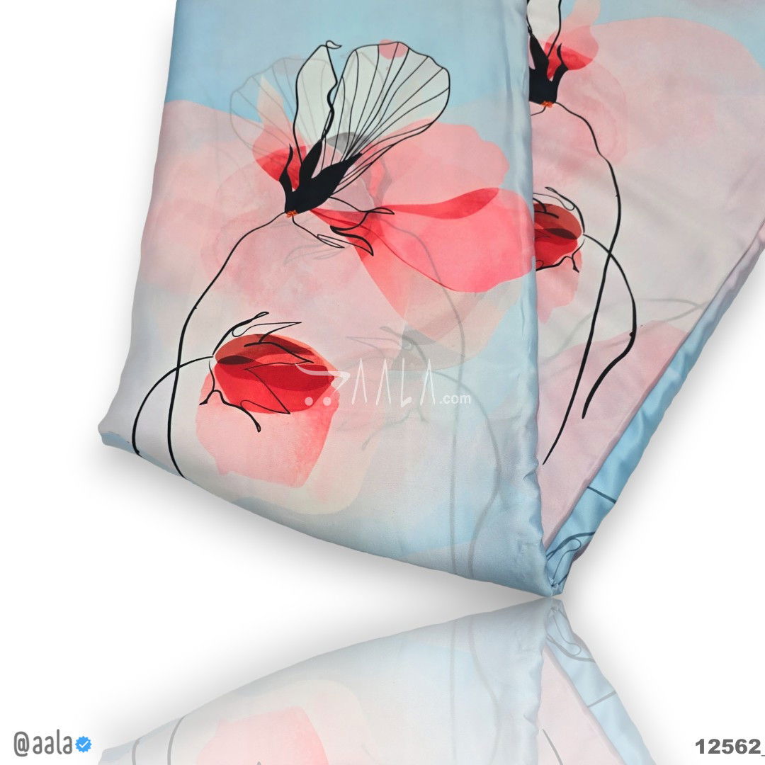 Printed Silk Blend 44-Inches PRINTED Per-Metre #12562