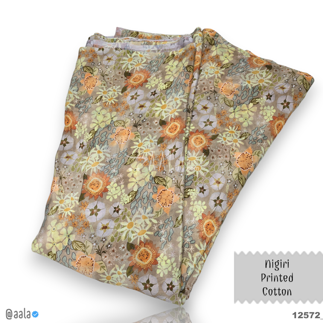 Nigiri-Printed Silk Cotton 44-Inches PRINTED Per-Metre #12572