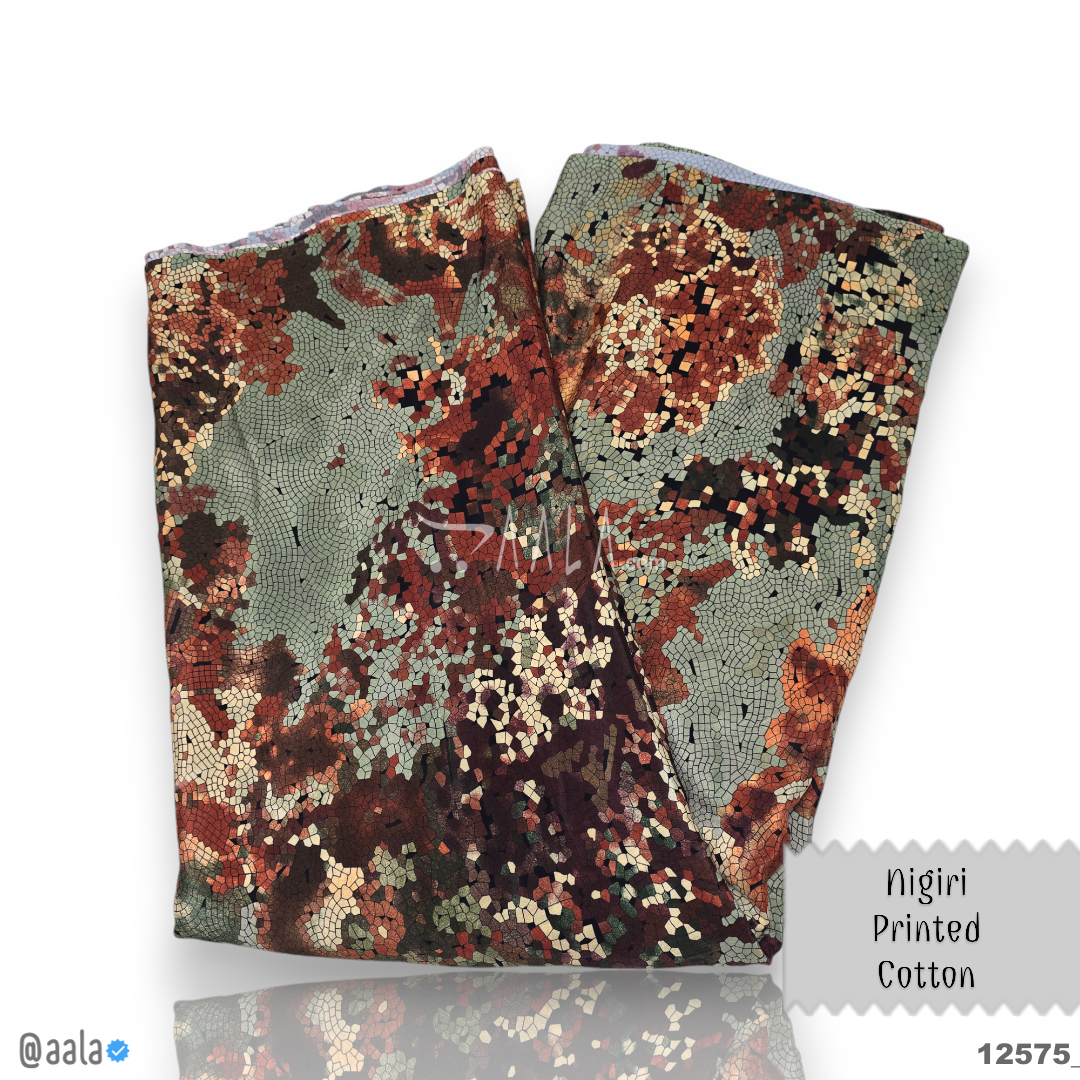 Nigiri-Printed Silk Cotton 44-Inches PRINTED Per-Pc #12575