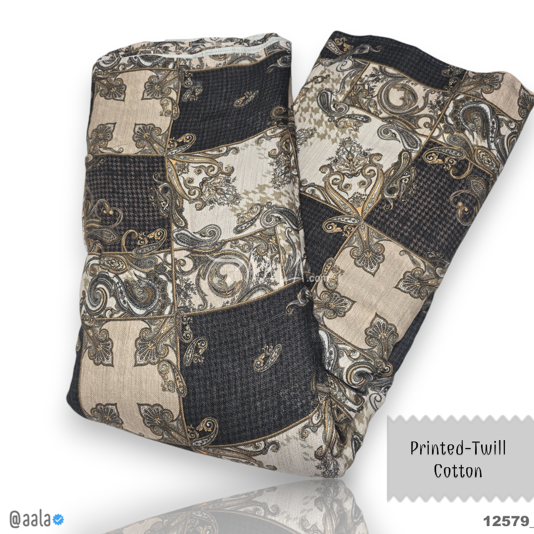 Twill-Printed Cotton Cotton 44-Inches PRINTED Per-Metre #12579