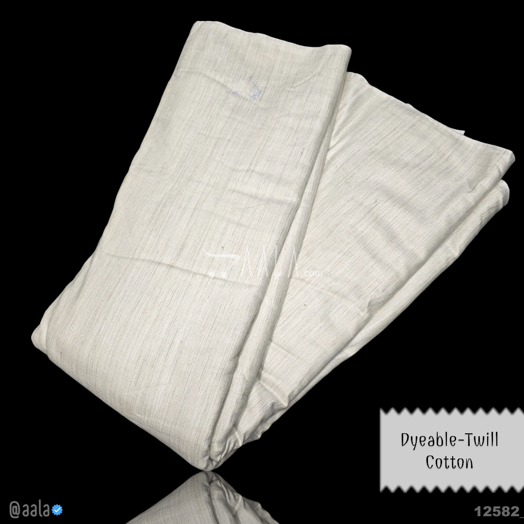 Twill Cotton Cotton 44-Inches DYEABLE Per-Metre #12582