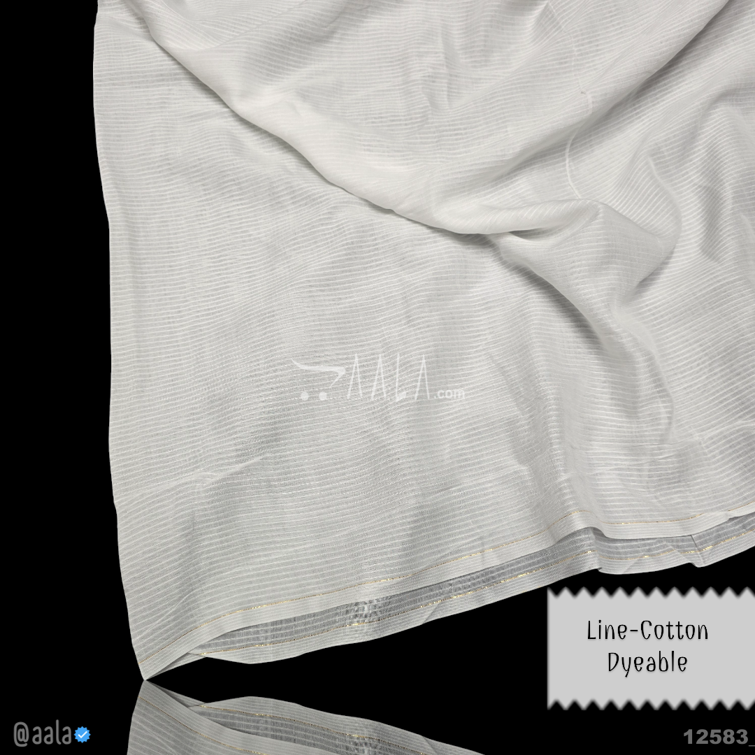 Line Cotton Cotton 44-Inches DYEABLE Per-Metre #12583