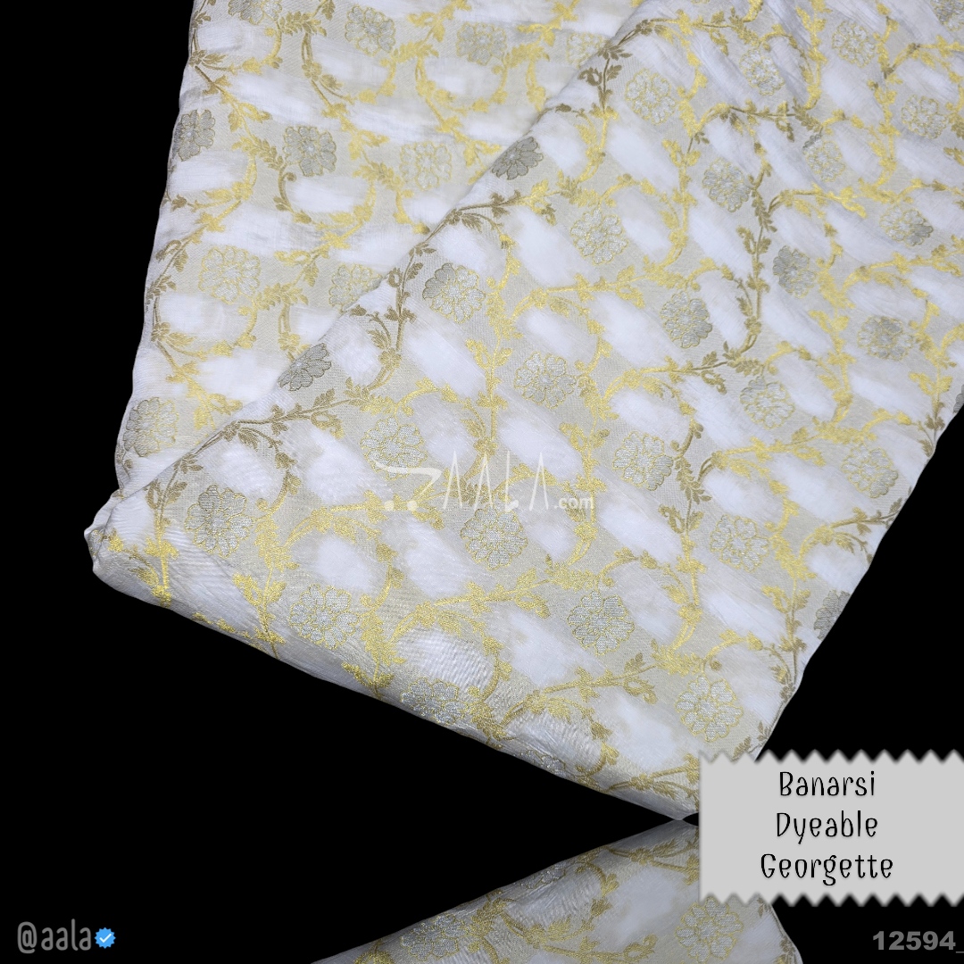 Banarsi Georgette Viscose 44-Inches DYEABLE Per-Metre #12594