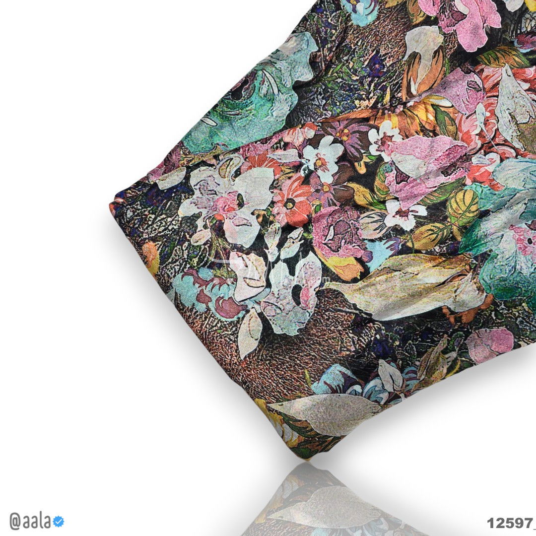 Printed-Crepe Chiffon Blend 44-Inches PRINTED Per-Metre 