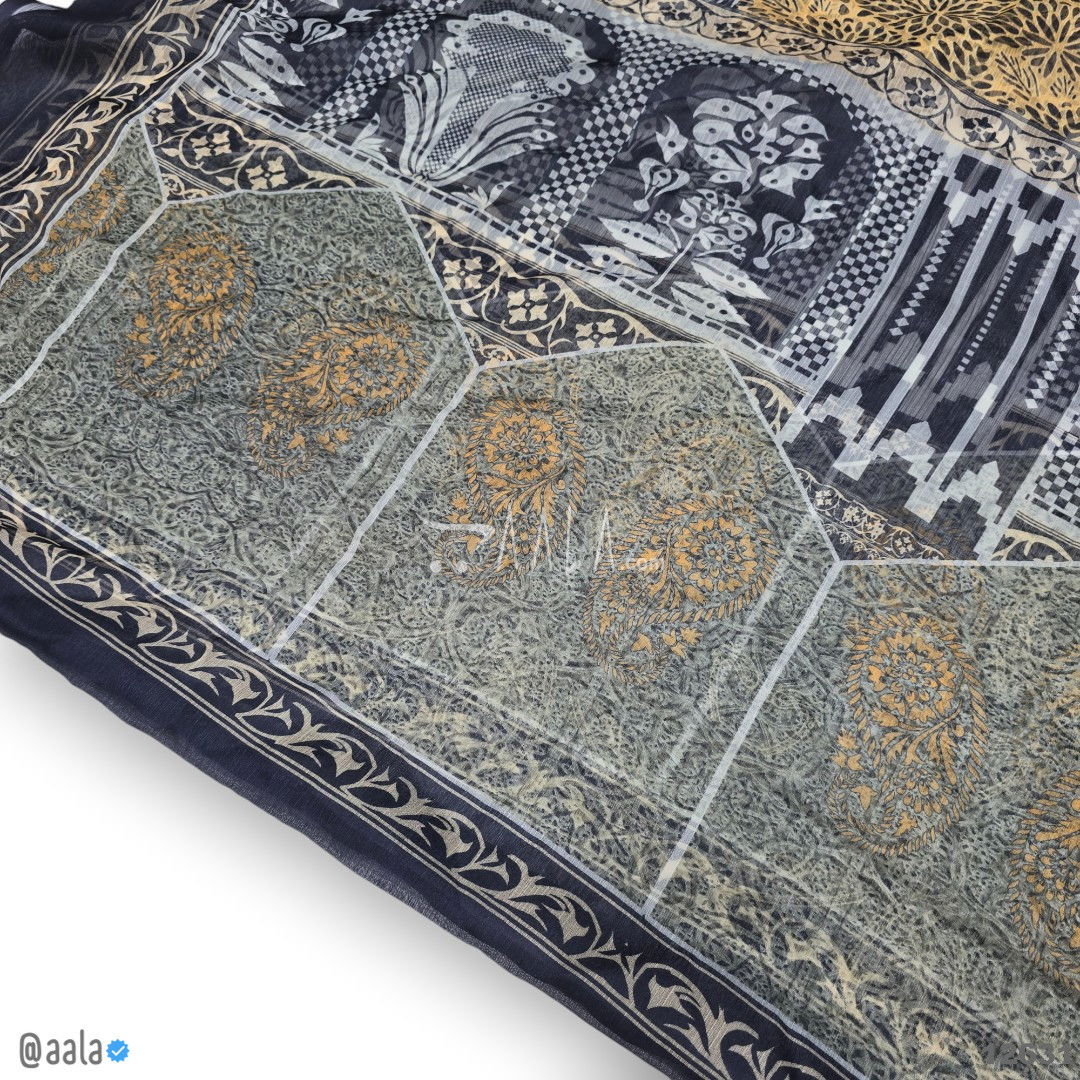 Printed-Tabby Chiffon Blend Dupatta-32-Inches PRINTED 2.25-Metres 