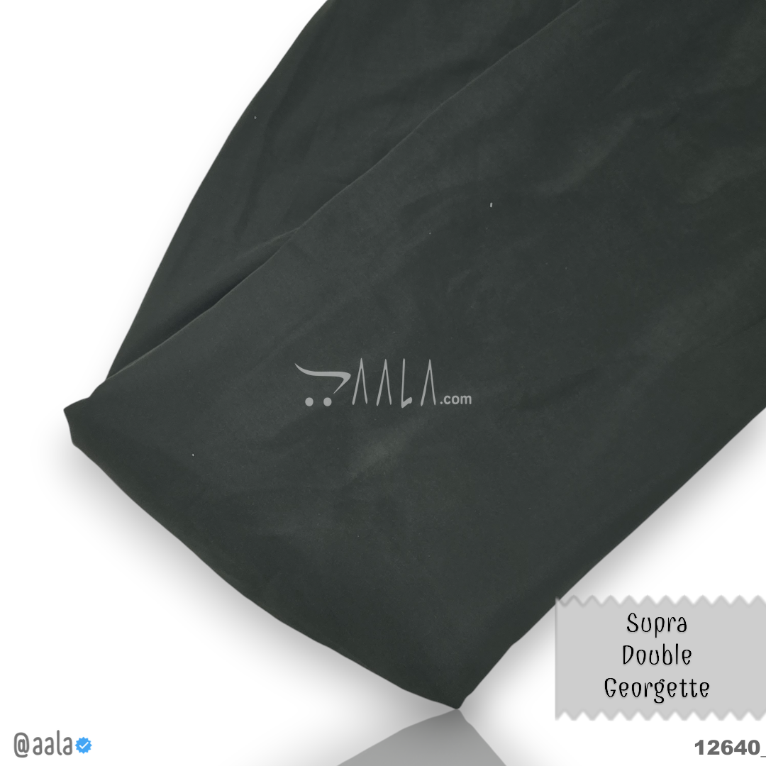 Supra Double-Georgette Blend 58-Inches GREEN Per-Metre #12640